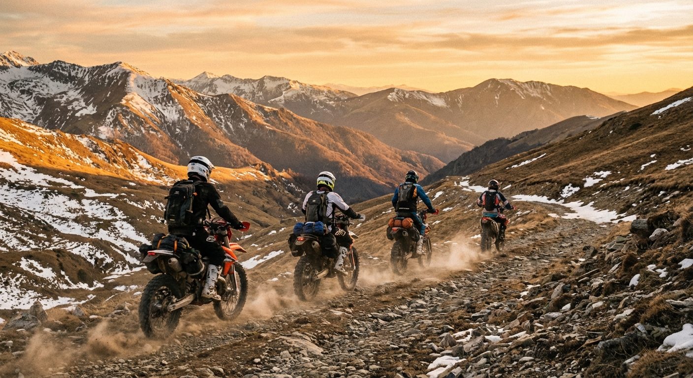 Enduro riding Sharr Mountains